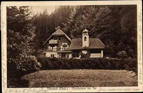 Ak Oberhof im Thüringer Wald, Glöckchen im Tal, Häuschen auf Lichtung