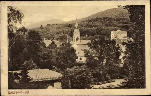 Ak Badenweiler am Schwarzwald, Teilansicht, Kirche