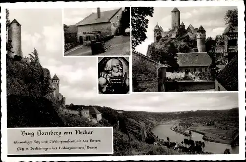 Ak Hornberg Neckarzimmern Neckar, Blick auf die Burg