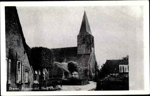 Ak Diever Drenthe Niederlande, Peperstraat, Ned. Herv. Kerk