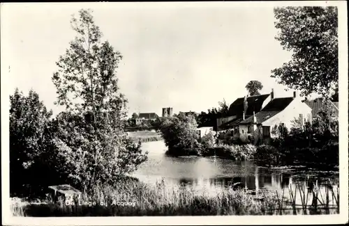 Ak Acquoy Gelderland Niederlande, Da Linge, Flusspartie, Blick auf den Ort