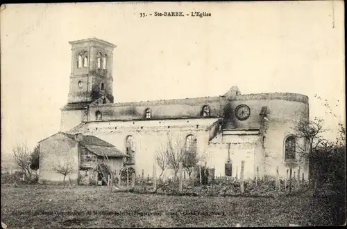 Ak Sainte Barbe Vosges, L´Eglise