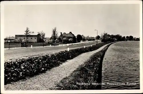 Ak Hazerswoude-Rijndijk Südholland, Panorama Westzijde