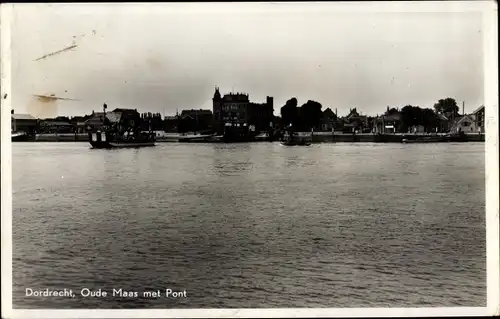 Ak Dordrecht Südholland Niederlande, Oude Maas met Pont