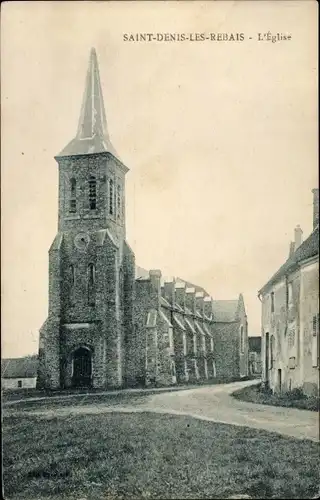Ak Saint-Denis-lès-Rebais Seine et Marne, L´Église