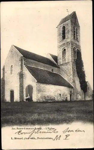 Ak Saint Germain Laval Seine-et-Marne, L´Église