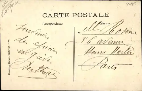 Ak Villiers sur Marne Val de Marne, Route de Combault au Pont