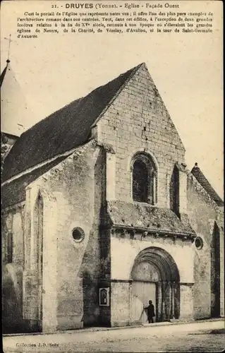 Ak Druyes Yonne, Église