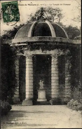 Ak Menars Loir et Cher, Château, Le Temple de l´Amour