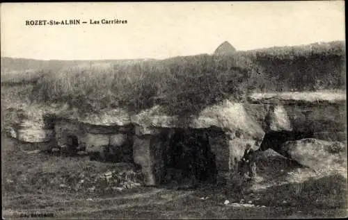 Ak Rozet Saint Albin Aisne, Les Carrières