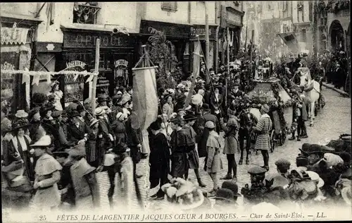 Ak Bourges Cher, Fêtes de l´Argentier Jacques Coeur, Char Saint Éloi