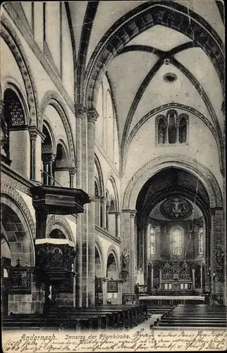 Ak Andernach am Rhein, Inneres der Pfarrkirche
