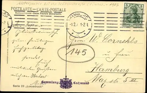 Ak Hamburg Nord Uhlenhorst, Alsterpartie