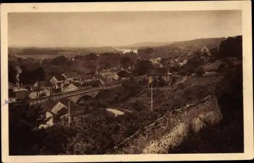 Ak Vaux sur Seine Yvelines, Panorama sur Meulan