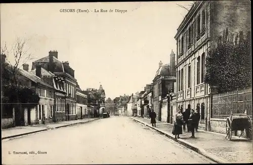 Ak Gisors Eure, Rue de Dieppe