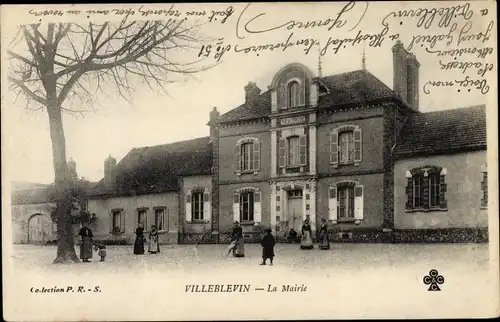 Ak Villeblevin Yonne, La Mairie