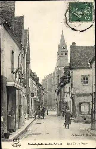 Ak Saint Julien du Sault, Rue Notre Dame