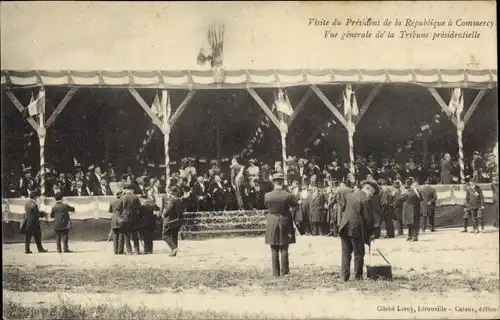 Ak Commercy Lothringen Meuse, Visite du Président de la République, Tribune Présidentielle