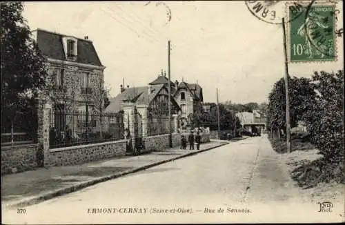 Ak Ermont Cernay Val d’Oise, Rue de Sannois