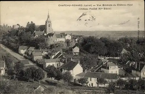 Ak Chateau Renard Loiret, Vue Générale du Chateau Haut