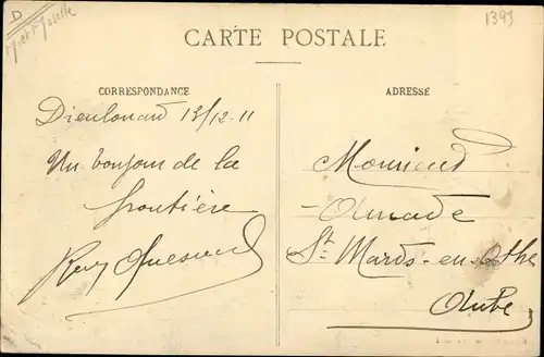 Ak Dieulouard Meurthe et Moselle, Route Nationale