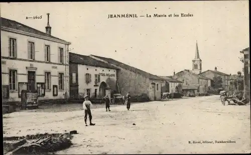 Ak Jeanmenil Lothringen Vosges, La Mairie, Les Ecolesü