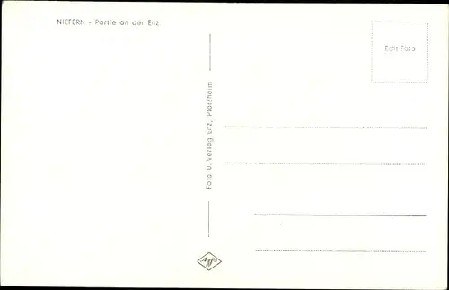 Ak Niefern-Öschelbronn Enzkreis, Partie an der Enz