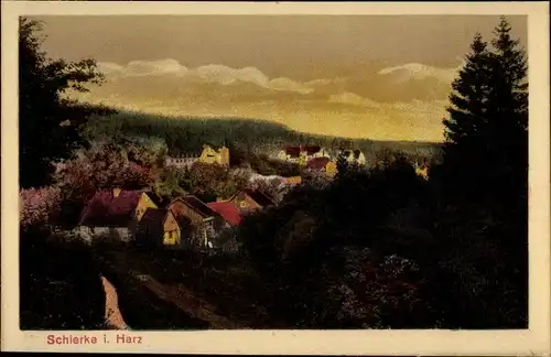 Ak Schierke Wernigerode am Harz, Teilansicht