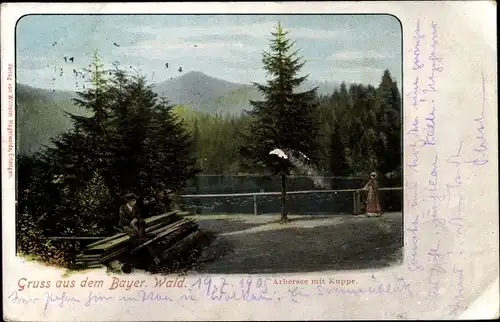 Ak Bayerisch Eisenstein im Bayrischen Wald, Arbersee, Kuppe