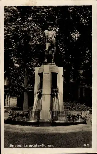 Ak Bielefeld in Nordrhein Westfalen, Leinenweberbrunnen