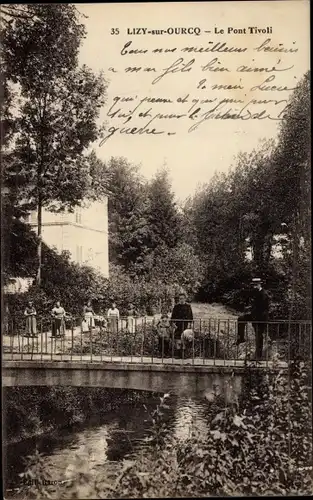 Ak Lisy sur Ourcq Seine-et-Marne, Le Pont Tivoli