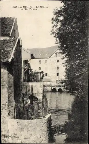 Ak Lisy sur Ourcq Seine-et-Marne, Le Moulin