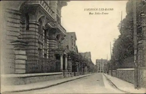 Ak Enghien les Bains Val d’Oise, Rue Felix Faure