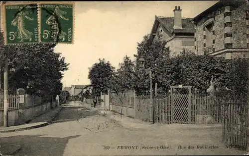 Ak Ermont Cernay Val d’Oise, Rue des Robinettes