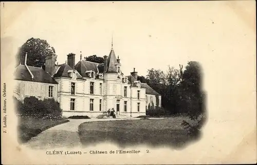Ak Clery Loiret, Château de l´Émerillon