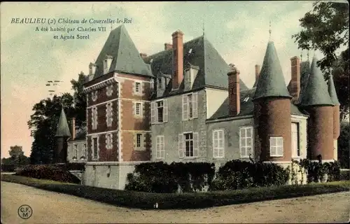 Ak Beaulieu Loiret, Château de Courcelles les Rois