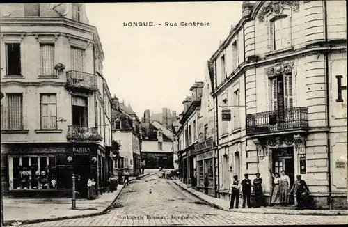 Ak Longué Maine et Loire, Rue Centrale