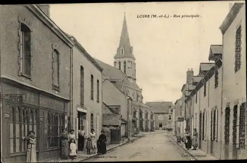 Ak Loiré Maine et Loire, Rue Principale, Café