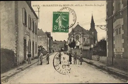 Ak St Martin du Bois Maine et Loire, Route de Segré