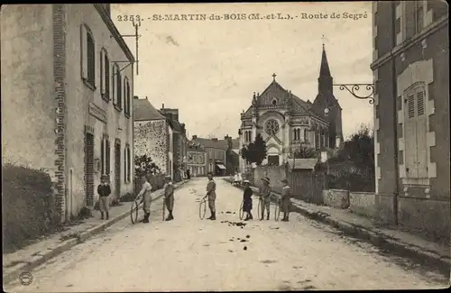 Ak St Martin du Bois Maine et Loire, Route de Segré