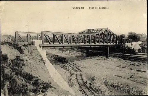 Ak Vierzon Cher, Pont de Toulouse