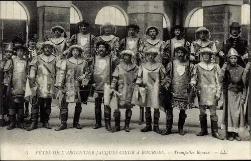 Ak Bourges Cher, Fêtes de l´Argentier Jacques Coeur, Trompettes Royaux