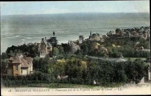 Ak Beuzeval Houlgate Calvados, Panorama depuis la Propriété Foucher le Careil