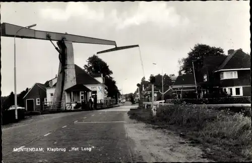 Ak Muntendam Groningen, Klappbrug Het Loeg, Cafe