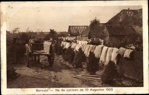 Ak Borculo Gelderland, Na de cycloon op 10 Augustus 1925