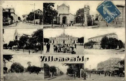 Ak Villemomble Seine Saint Denis, Place Julie, Ortspartie