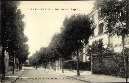 Ak Villemomble Seine Saint Denis, Boulevard Papin