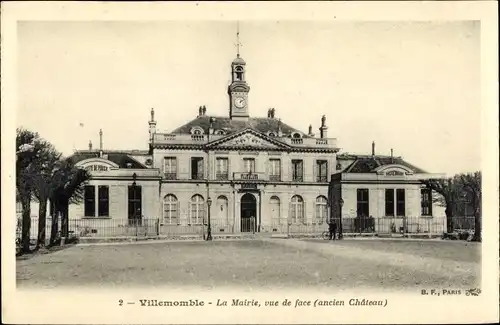 Ak Villemomble Seine Saint Denis, La Mairie, vue de face, ancien Chateau