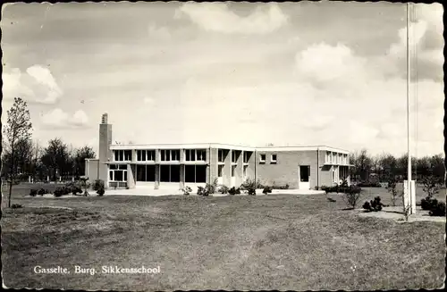 Ak Gasselte Drenthe, Burg Sikkensschool