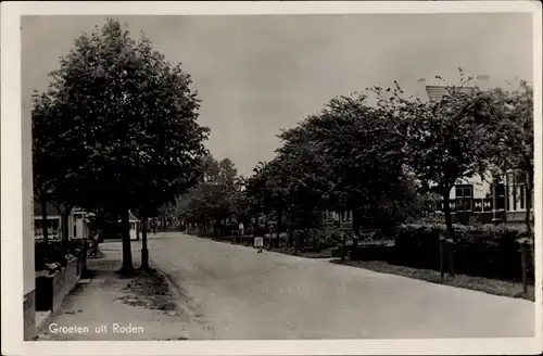 Ak Roden Drenthe Niederlande, Dorpsstraat